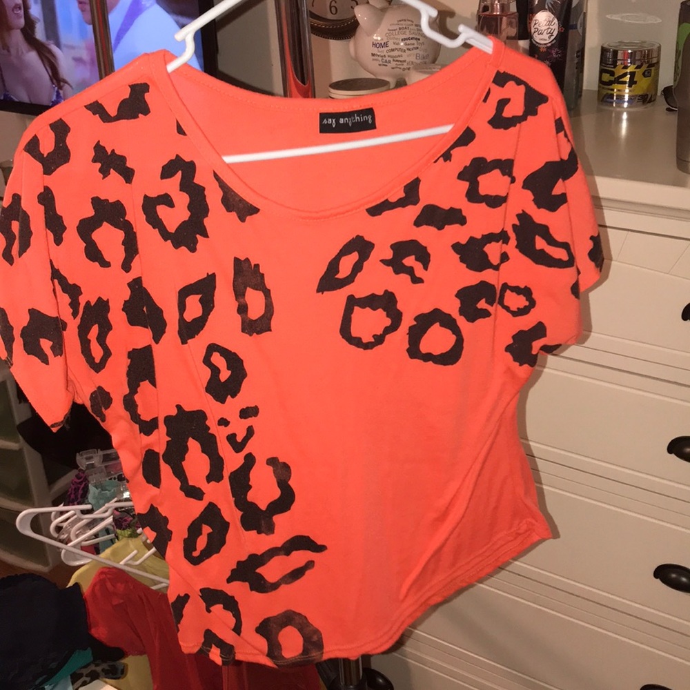 Orange crop top